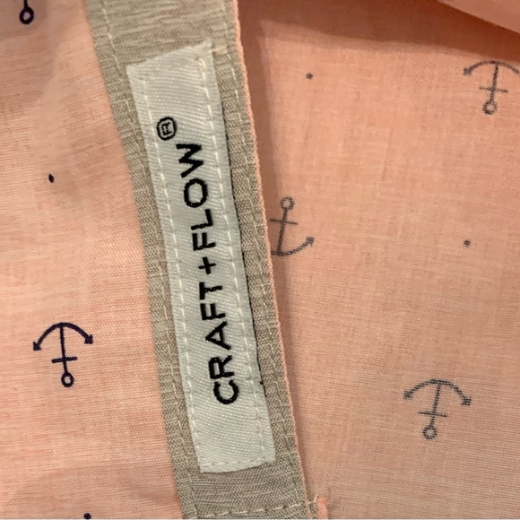 Pink Anchor Print Kids Button Down Shirt - Picture 9 of 13